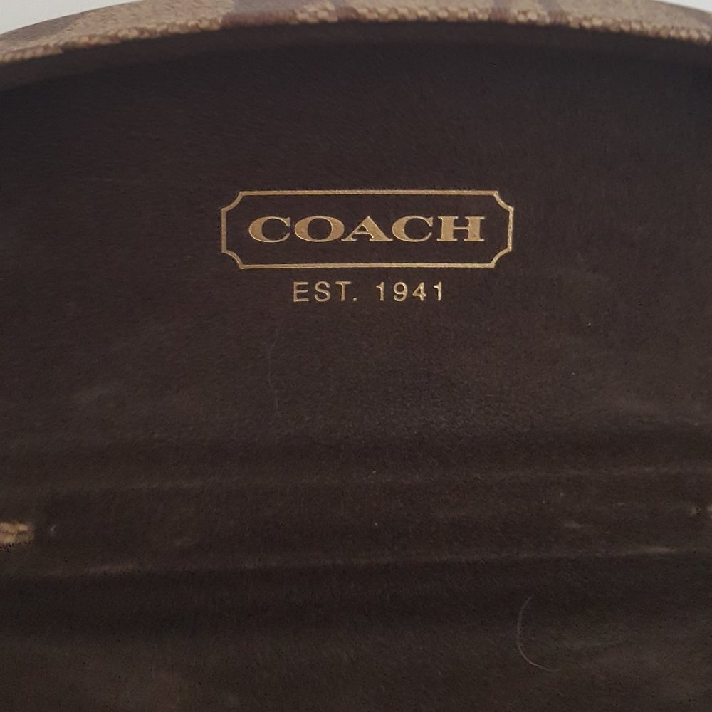 COPY - Coach Signature Clam Shell Sunglasses Glasses Hard Case Holder - Picture 5 of 6